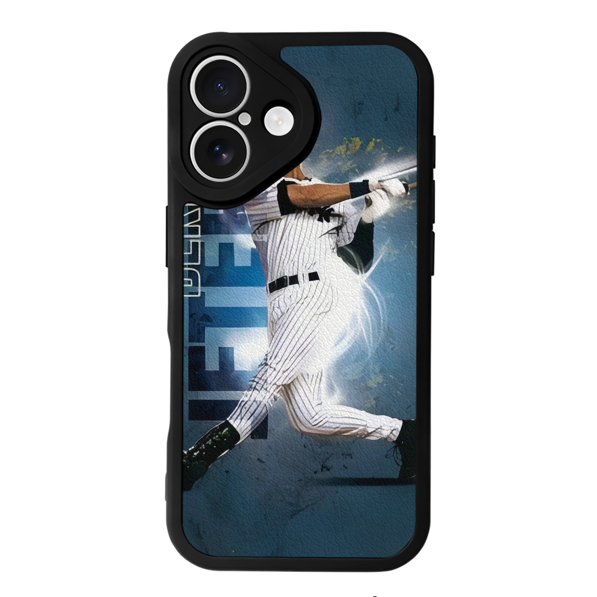 Derek Jeter 99 IPhone 16 Silicone Leather Case – UV Print, Lambskin Texture – Perfect Fit, Wireless Charging Compatible, Scratch Resistant, Precise Cutouts – Stylish Protection For IPhone 16